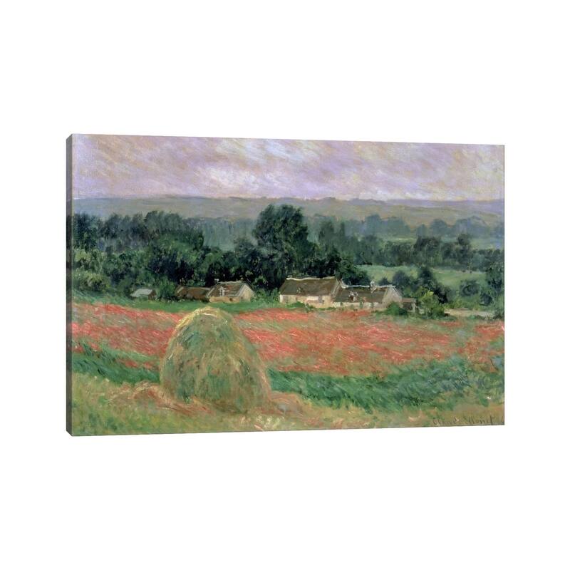 iCanvas "Haystack at Giverny, 1886 " by Claude Monet Canvas Print