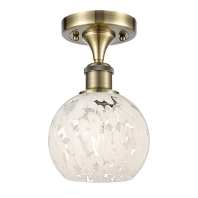 Innovations Lighting 516-1C-10-6 White Mouchette Semi-Flush White