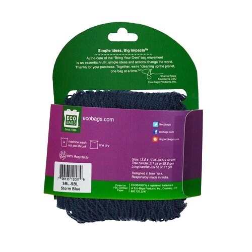 ECOBAGS Market Collection String Bags Long Handle, Cranberry