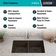 preview thumbnail 5 of 5, Lexicon Granite 32 Inch 50/50 Double Bowl Undermount Kitchen Sink Kit