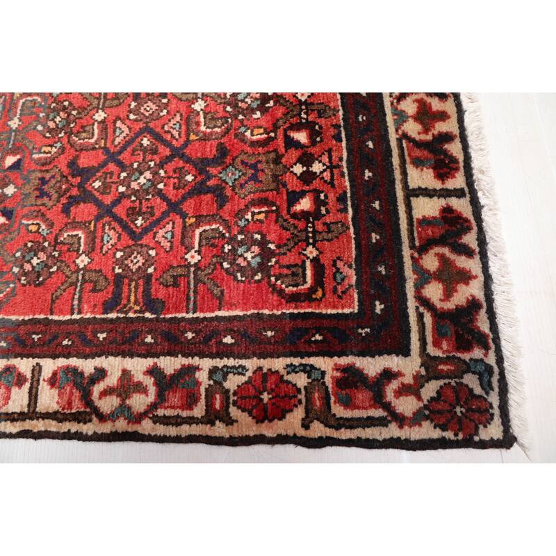 ECARPETGALLERY Hand-knotted Andelz Red Wool Rug - 3'2 x 9'9