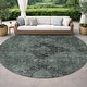 preview thumbnail 86 of 101, Machine Washable Indoor/ Outdoor Global Inver Chantille Rug Mint - 8' x 8'