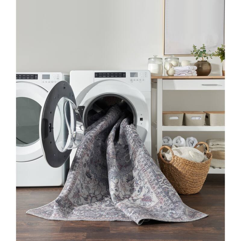 57 Grand by Nicole Curtis Vintage Medallion Machine Washable Area Rug