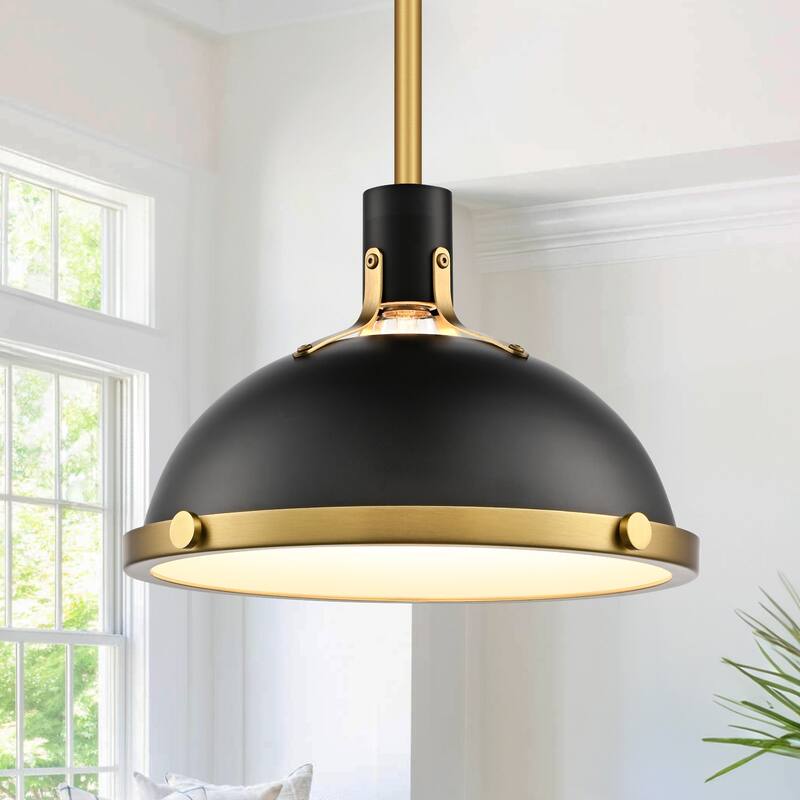 3-Light Farmhouse 3-Light Dome Chandelier Metal Pendant Light