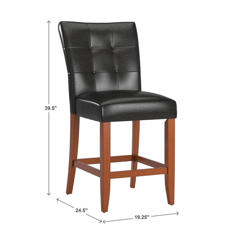 Tufted High Back Counter Height Stools (Set of 2) by iNSPIRE Q Classic