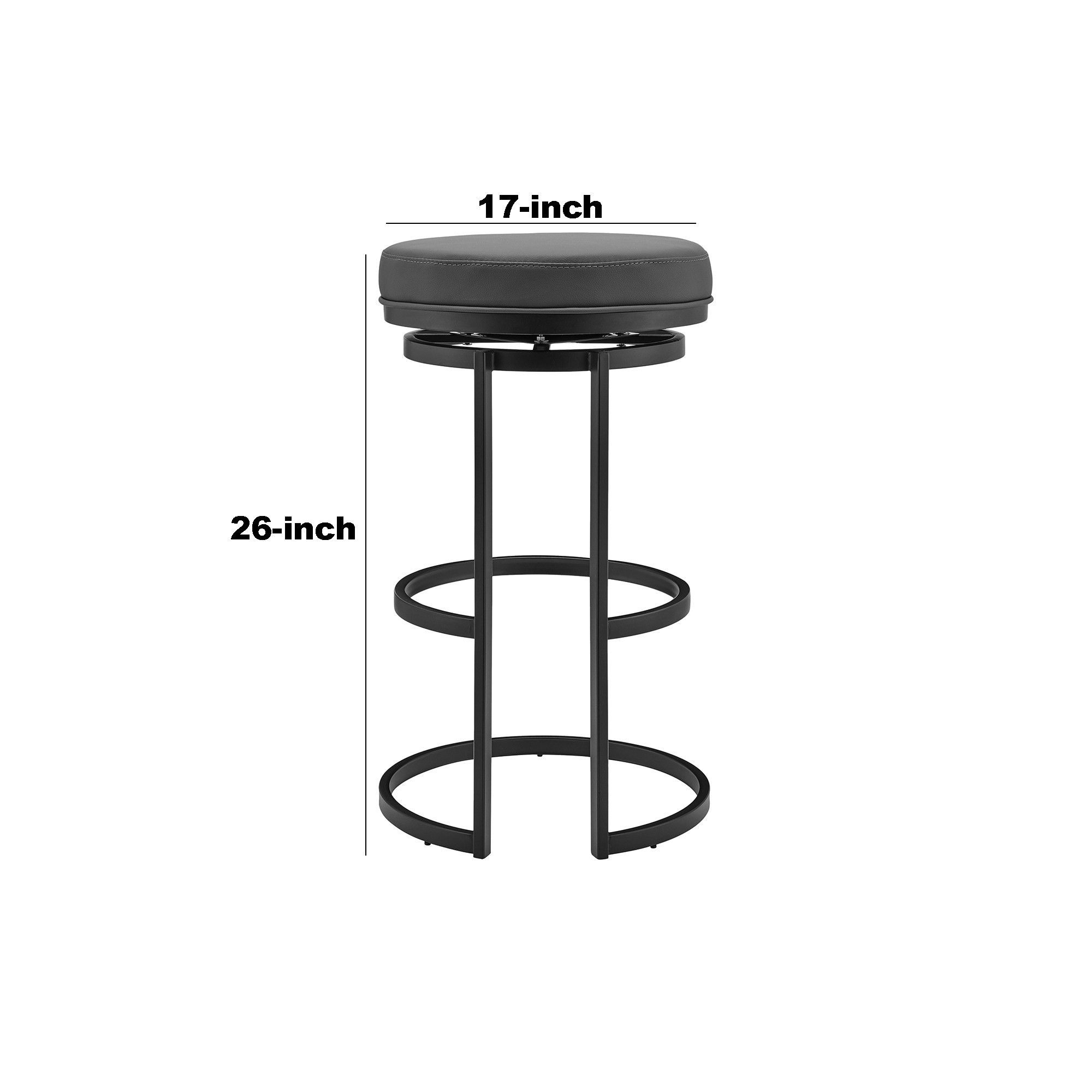 Black metal best sale swivel bar stools