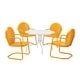 preview thumbnail 7 of 8, Howard Bay Tangerine 5-piece Metal Outdoor Dining Set by Havenside Home - N/A
