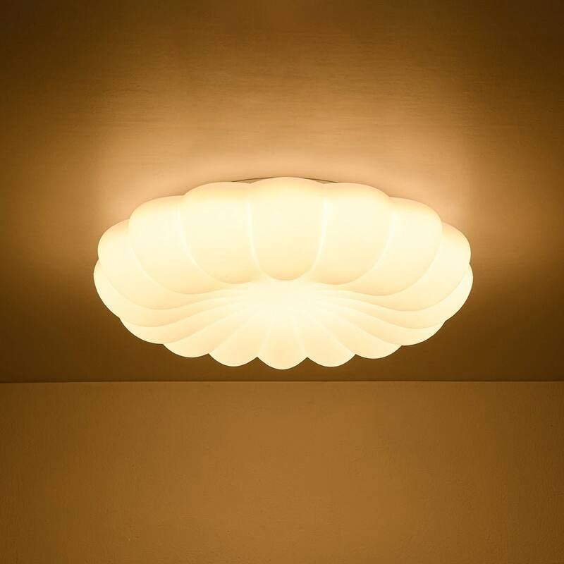 Blooming Peony Dimmable LED Flush-mount Nursery Ceiling Light - 18.9 in