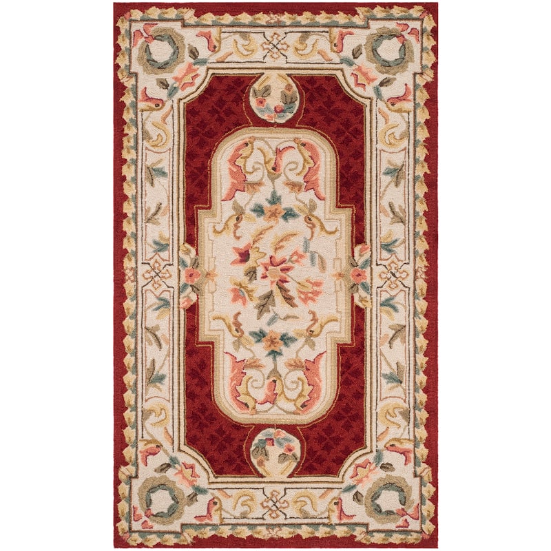 SAFAVIEH Handmade Easy Care Lynae Oriental Rug - 3' x 5' - Ivory/Red