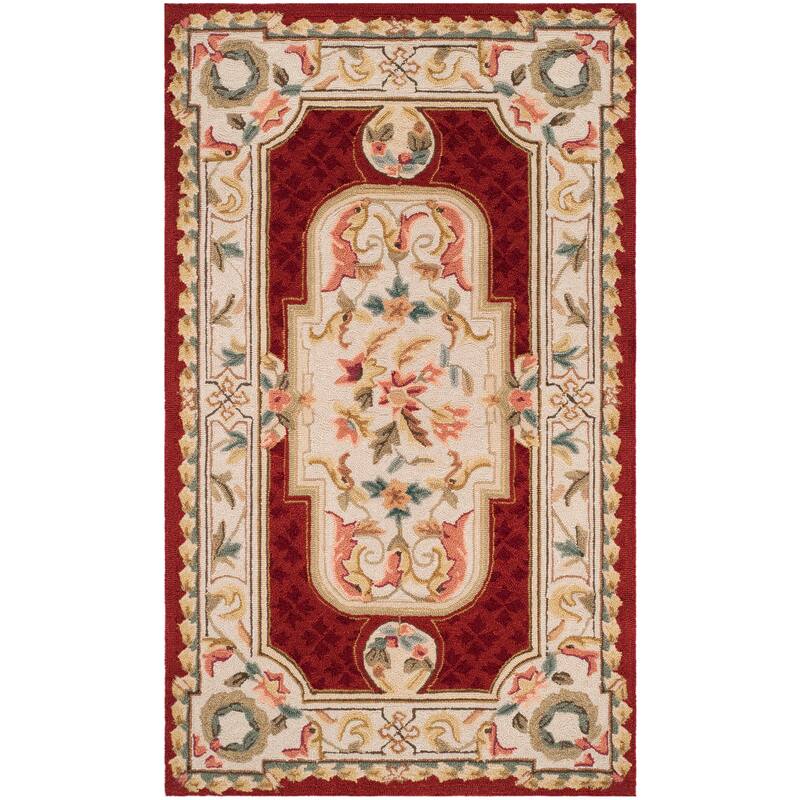 SAFAVIEH Handmade Easy Care Stefanie Oriental Rug - 4' x 6' - Ivory/Red - Rectangle