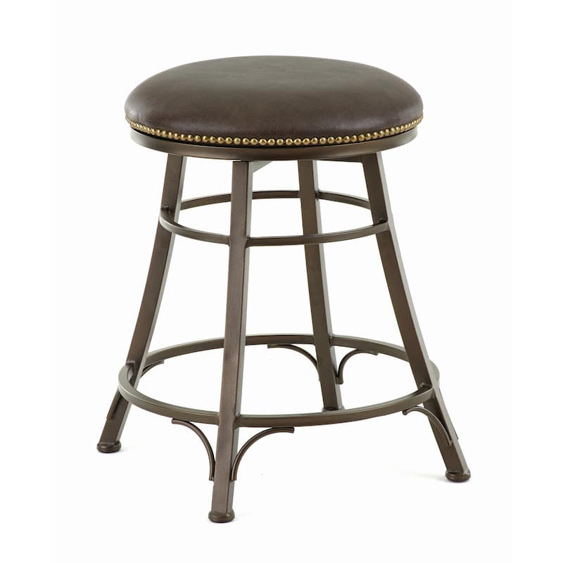 Copper Grove Tejeda Backless Metal Swivel Counter or Bar Stool - Bar Height/Counter height/Counter Height