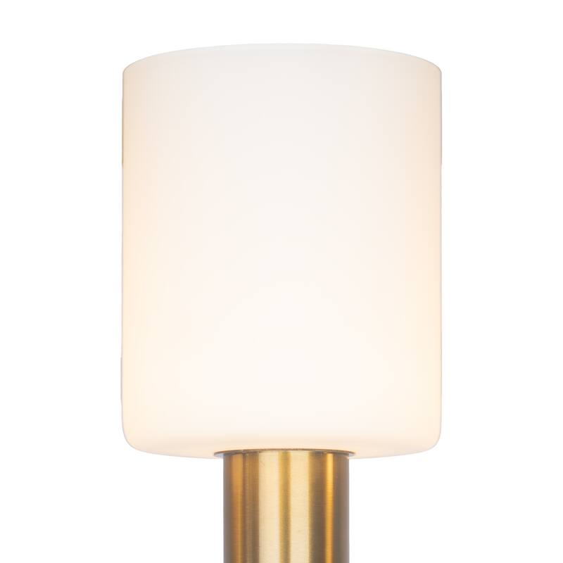 13-Light Brass LED Chandelier With Glass Shades