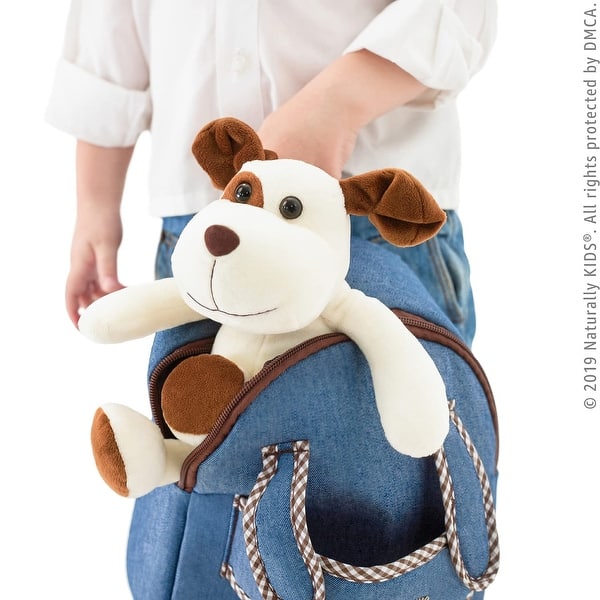 dimension image slide 1 of 2, Dog Backpack, Dog Toys for Toddlers, Toddler Stuffed Animals Gifts for 2 3 4 5 Year Old Girl Boy