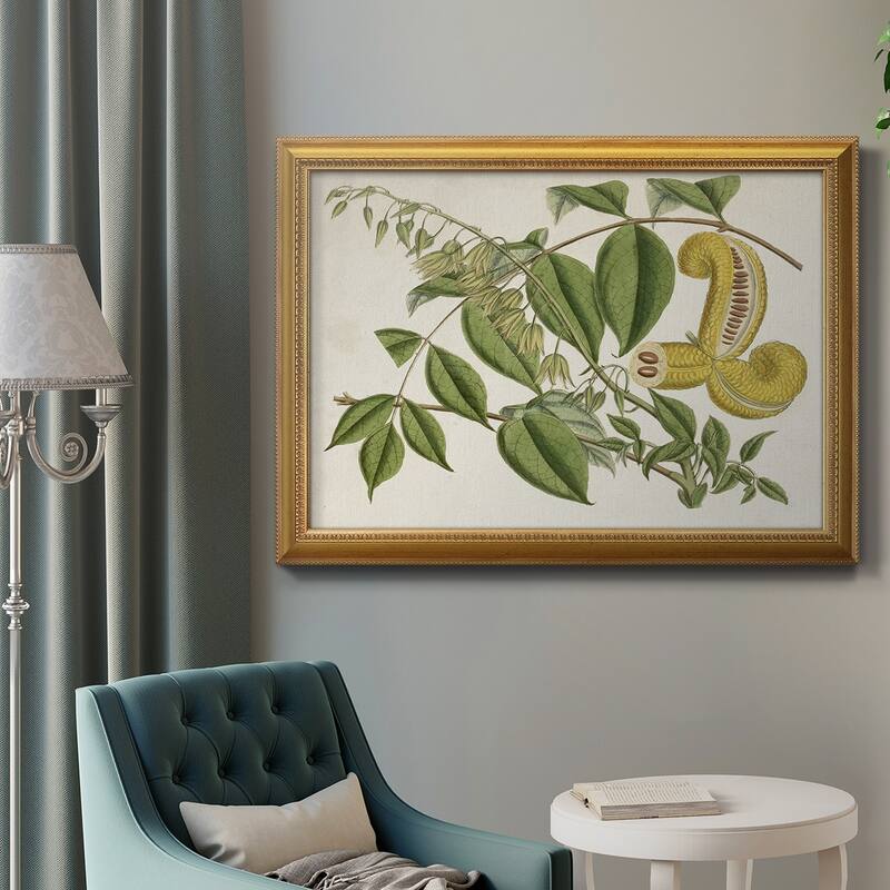 Tropical Foliage & Fruit I Premium Framed Canvas- Ready to Hang