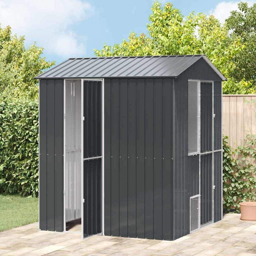 vidaXL Bird Cage Anthracite Galvanized steel