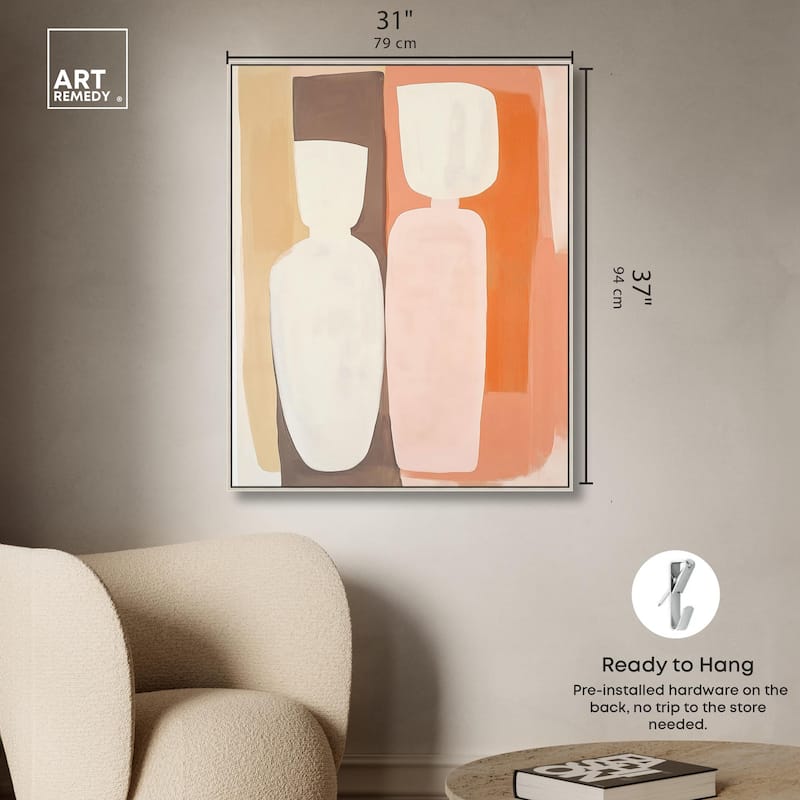 Pink Meets Clay I Canvas by Art Remedy