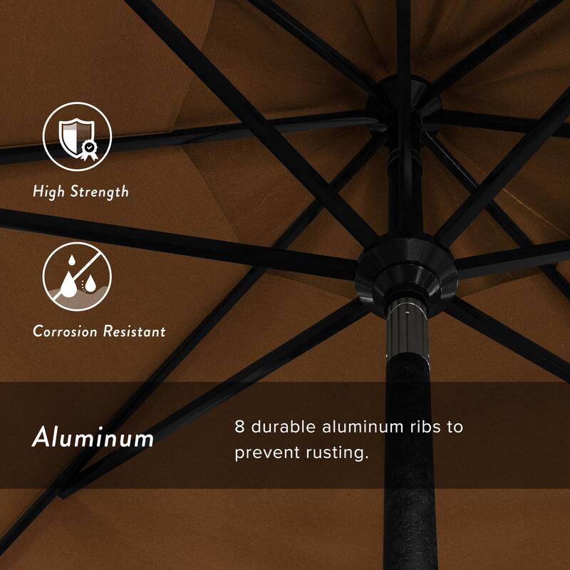 California Umbrella 11-Foot Round Aluminum, Crank Open Collar Tilt Patio Umbrella, Sunbrella Fabric