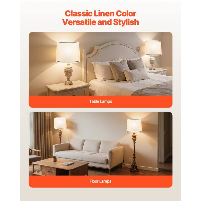 Modern Lamp Shade Set with Harp for Soft Lighting Home Decor