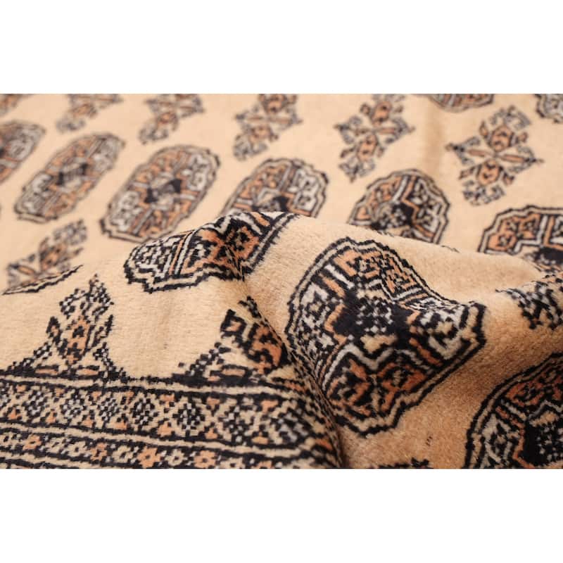 ECARPETGALLERY Hand-knotted Finest Peshawar Bokhara Beige Wool Rug - 6'0 x 8'6