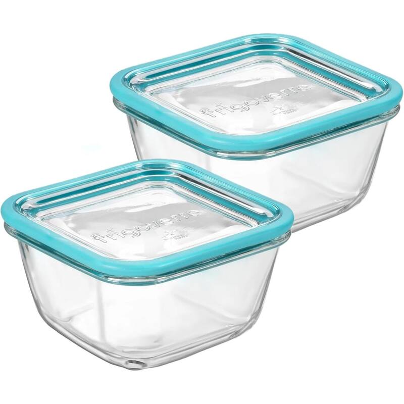 Bormioli Rocco Set of 2 Frigoverre Future Round Containers