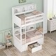 preview thumbnail 10 of 10, Twin Size Bunk Bed with Built-in Shelves and Storage Drawer