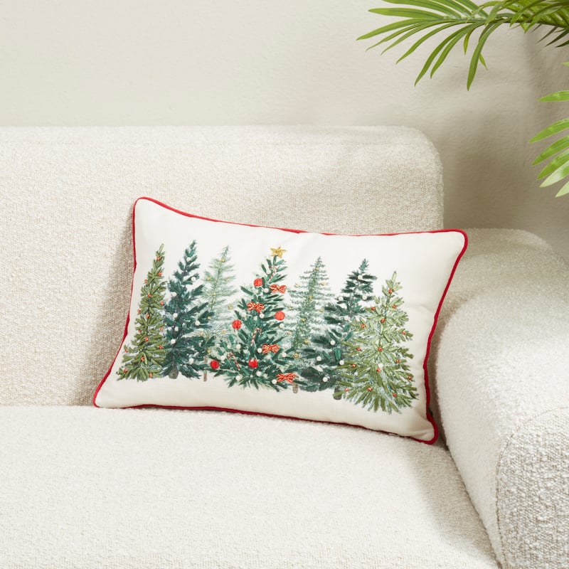 Christmas Trees Throw Pillow