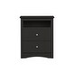preview thumbnail 7 of 18, Broadway Black 2-drawer and Open Cubby Nightstand