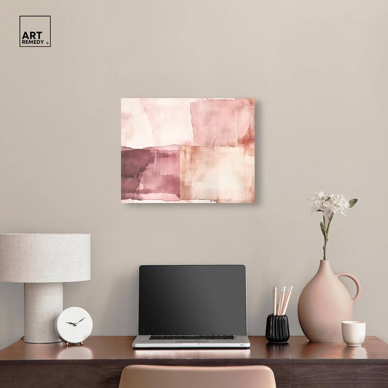 Faded Crimson II Canvas by Art Remedy, Gallery Wrapped