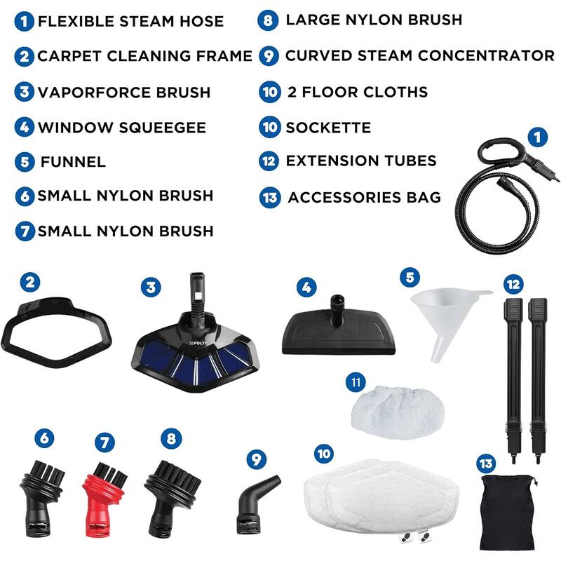 Polti PTNA0018 Vaporetto Smart Steam Mop & Steam Cleaner for Cleaning&Sanitizing