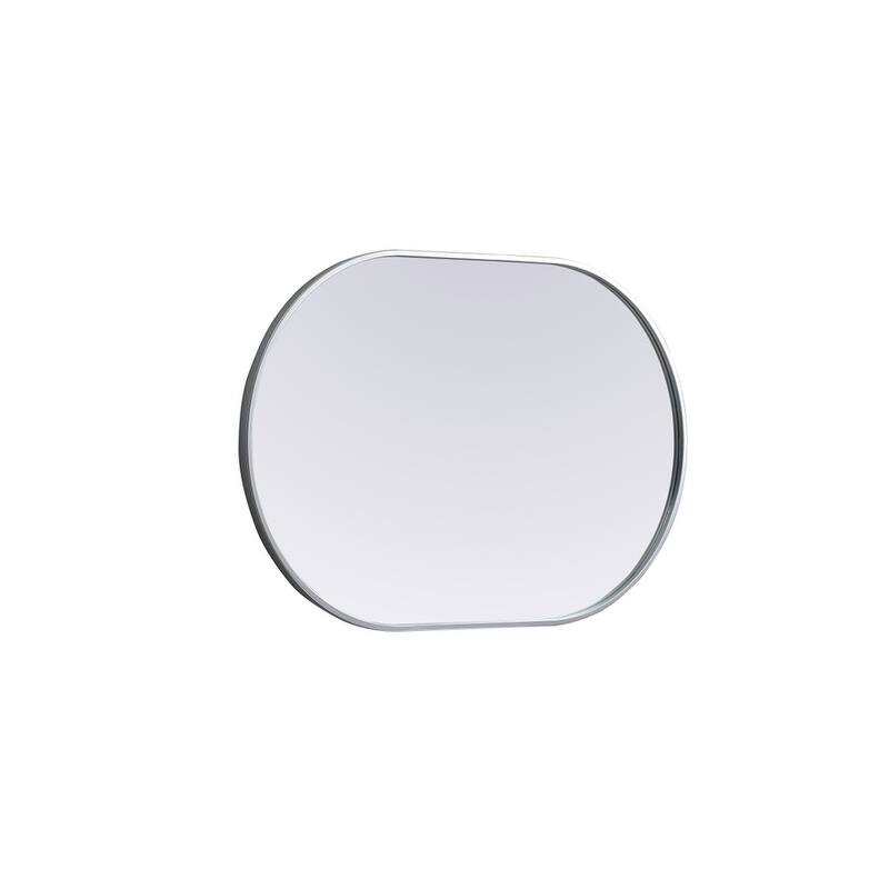 Indigo Home Metal Frame Oval Mirror 24x36 Inch