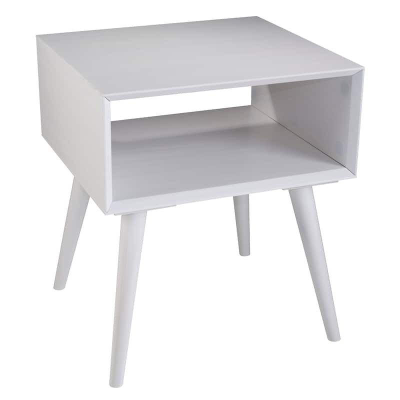 Steve Silver Carson Carrington Home Elnora Mid-Century Side Table - White