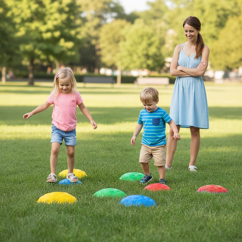Gymax 8 PCS Stepping Stones for Kids Non-Slip Toddler Stepping Stones