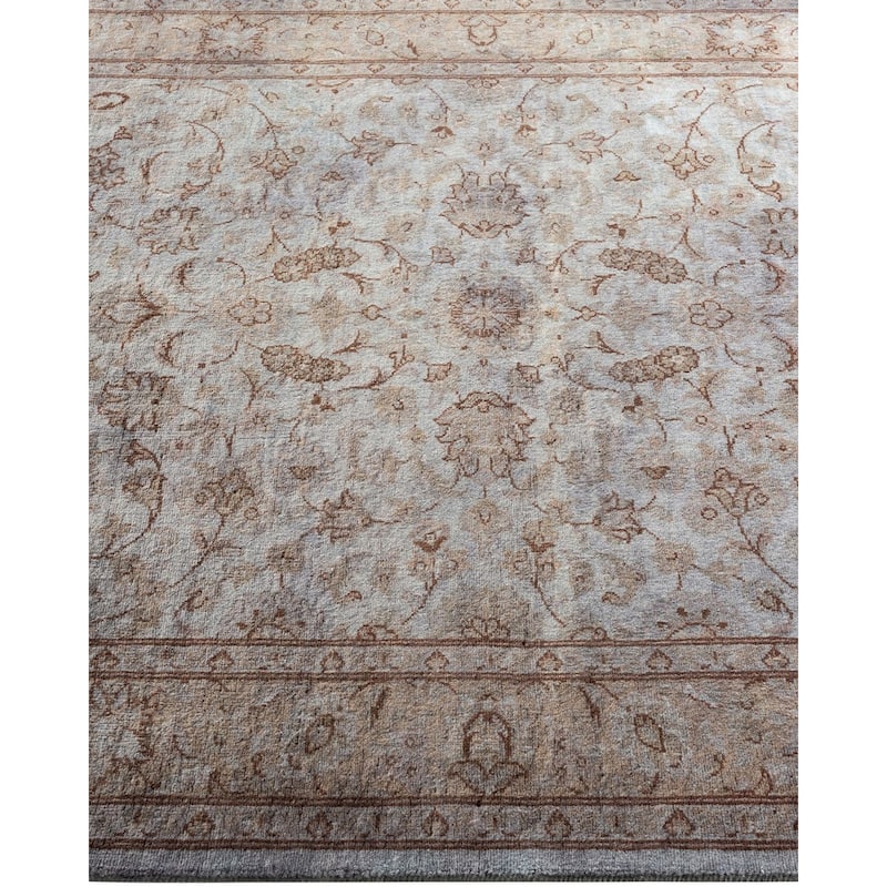 Overton Hand Knotted Wool Vintage Inspired Modern Contemporary Overdyed Gray Area Rug - 3' 3" x 5' 3"