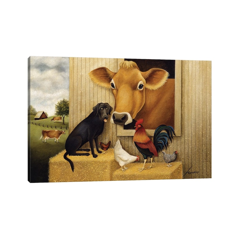 iCanvas "New Kids At The Bale" by Lowell Herrero Canvas Print