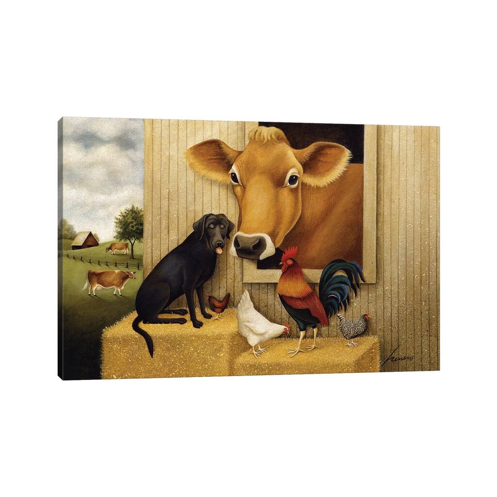 iCanvas "New Kids At The Bale" by Lowell Herrero Canvas Print