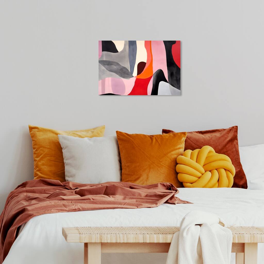 Wynwood Studio Canvas Abstract Ballet Stage Pink and Modern & Contemporary Wall Art Canvas Print