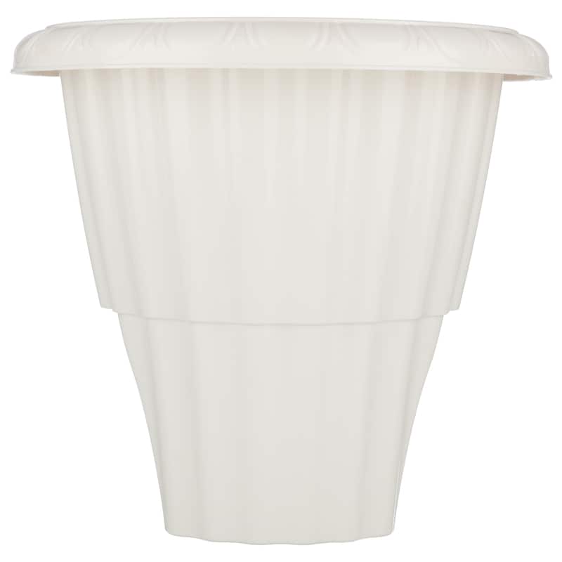 Pure Garden 13.5-n Round Railing Planter - 2.64-Gal Outdoor Flower Pot