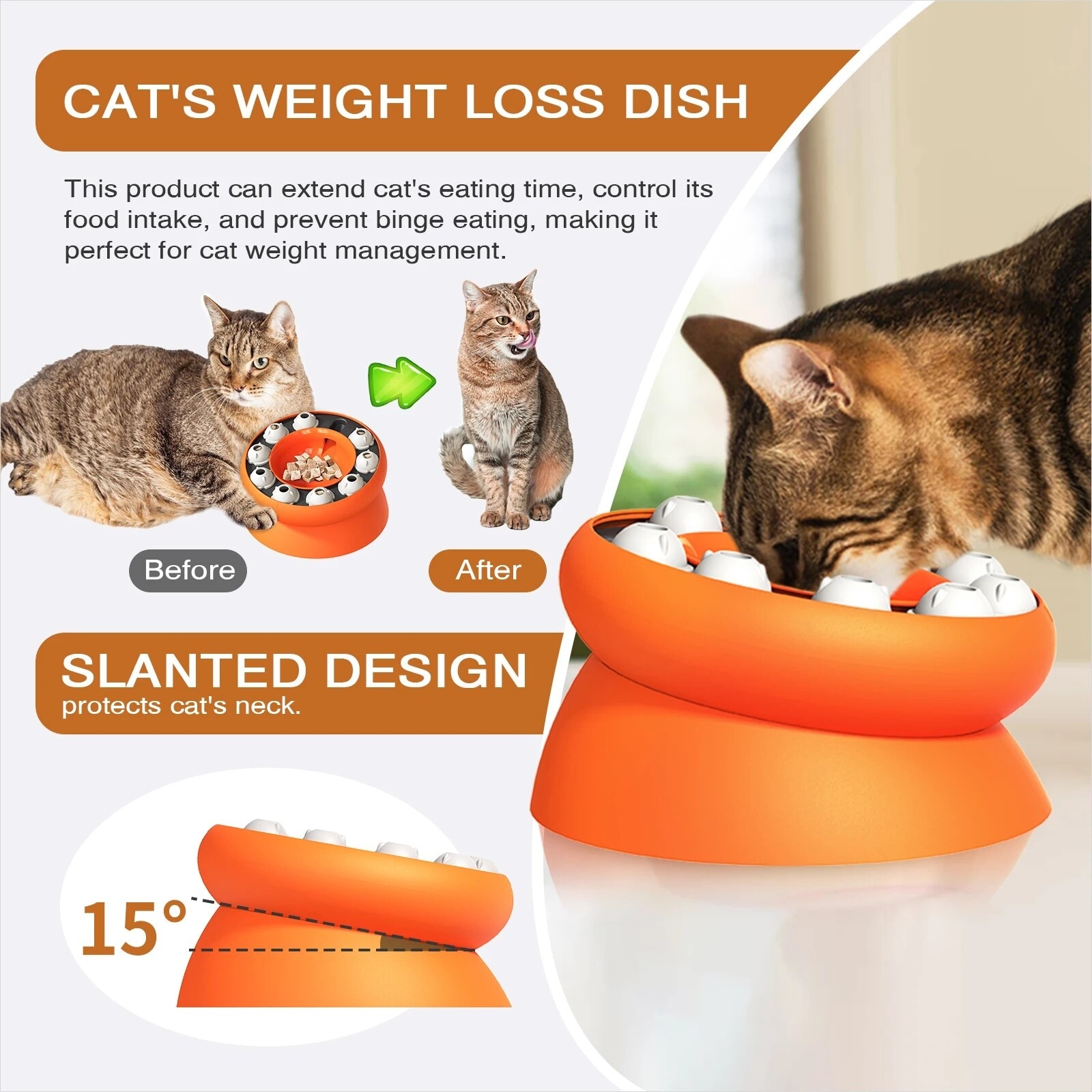 Kat Interactieve Slow Feeder – Bevordert Langzaam Eten, Met Speelbal En Kattenspeeltje, 36 Cm Hoog, Roze Of Groen, Voor Betere Spijsvertering En Minder Haarballen