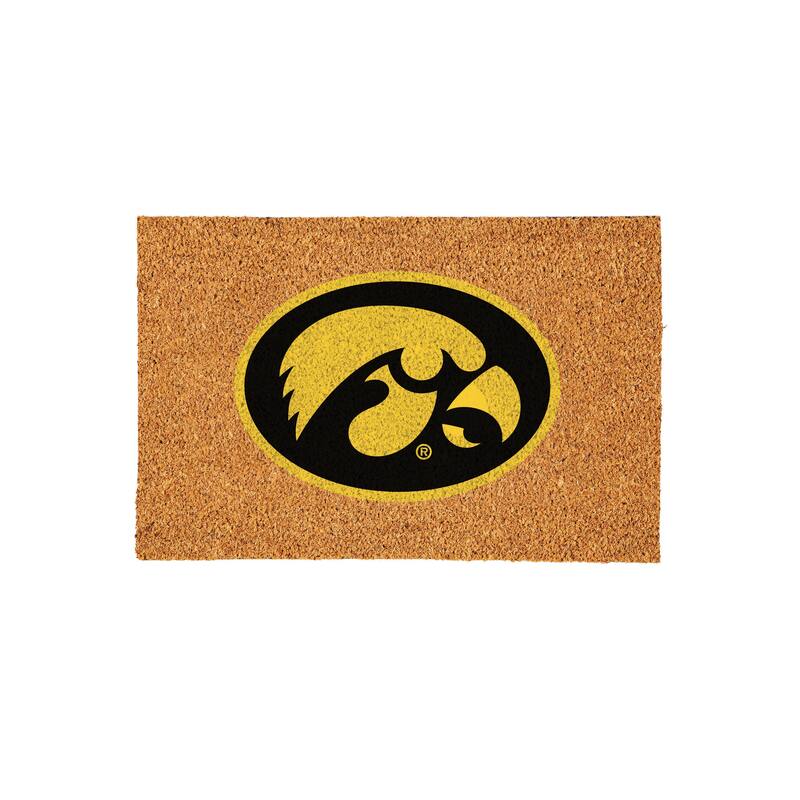 University of Iowa Full Color Indoor/Outdoor Coir Mat