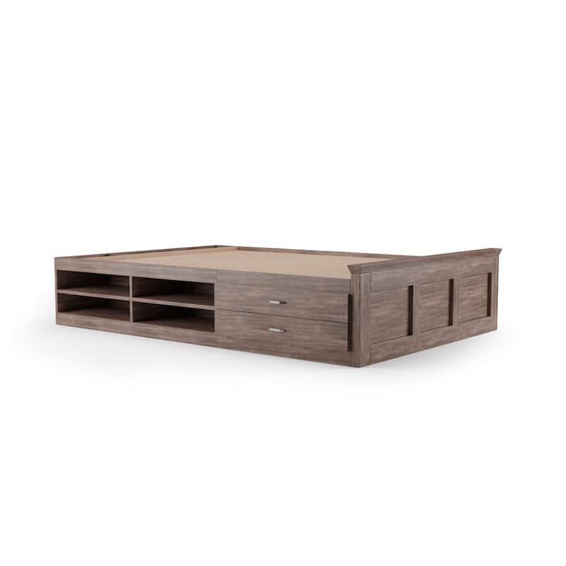 DH BASIC Transitional 2-Drawer Storage Bed by Denhour