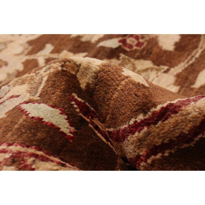 ECARPETGALLERY Hand-knotted Chobi Finest Brown Wool Rug - 9'8 x 14'2