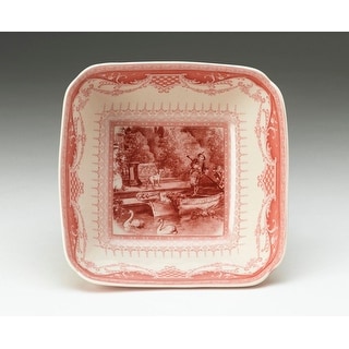 Studdard Ceramic Serving Bowl, Dark Pink/Cream