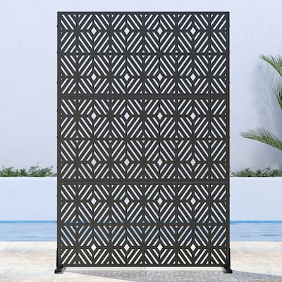 Outdoor Privacy Screen Metal Privacy Screen Panel Free Standing - 72*47