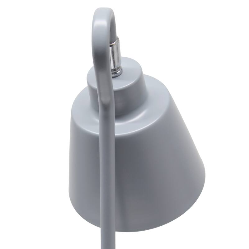 Desk Lamp with Looped arm and Adjustable Cone Shade - 16" - Gray