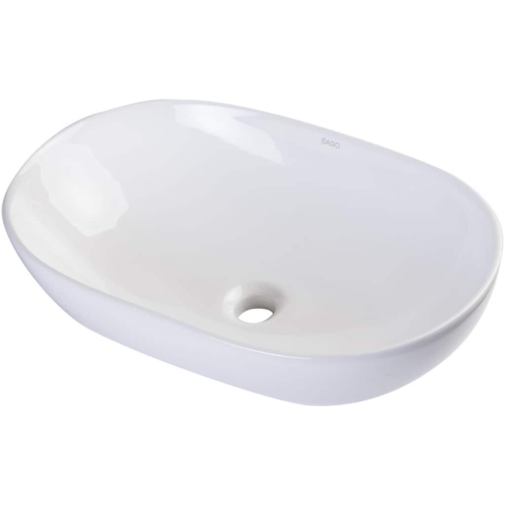 Eago 22-7/8" Ceramic Vessel Bathroom Sink - Less Overflow