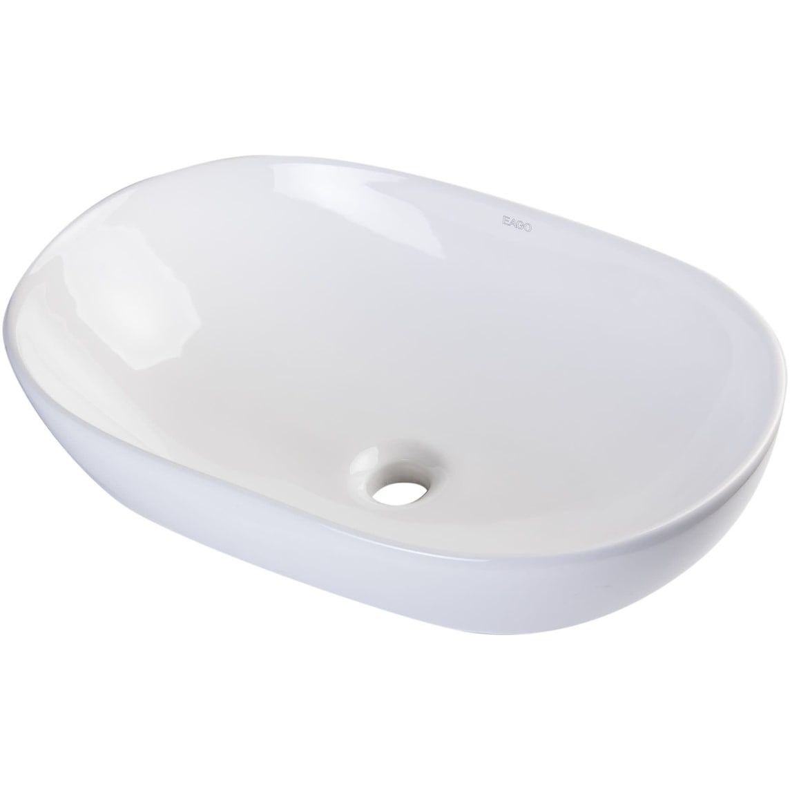 Eago 22-7/8" Ceramic Vessel Bathroom Sink - Less Overflow