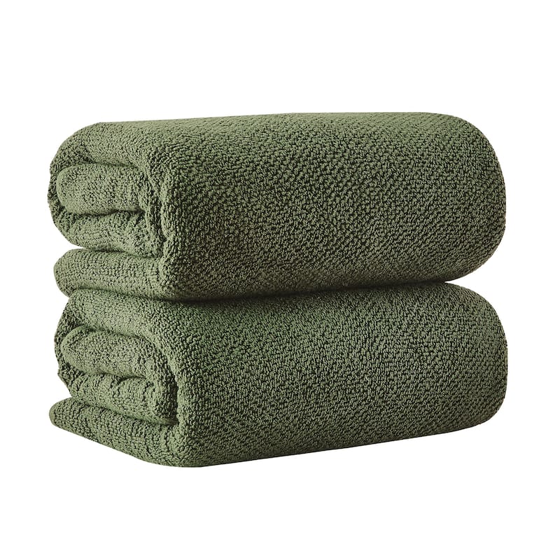100% Cotton Acacia Collection Ultra Absorbant Popcorn Bath Towels