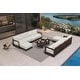 preview thumbnail 29 of 28, PURPLE LEAF Caesar L-Shaped White Outdoor Couch with 9.6" Thick for Yard Porch Deck Patio Conversation Sets 8 Seats+2 Ottomans+1 Table - L-shaped