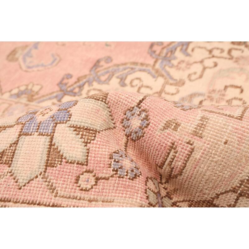 ECARPETGALLERY Hand-knotted Antalya Vintage Pink Wool Rug - 9'7 x 12'6