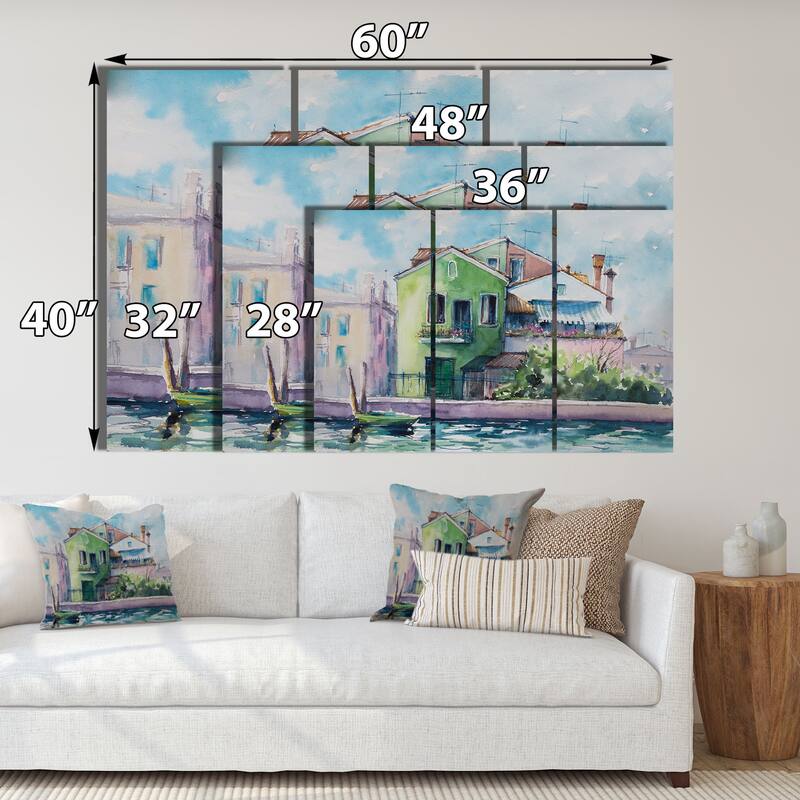 Designart "Sunny Day On The Waterfront On The Island" French Country